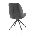 [na zamówienie] Krzesło jadalniane Bell - Antracyt / Miks Tkanin / Obrotowe/ CALABRIA-VADA