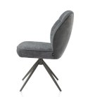 [na zamówienie] Krzesło jadalniane Bell - Antracyt / Miks Tkanin / Obrotowe/ CALABRIA-VADA