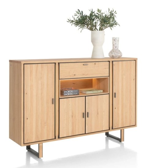 [K] Bufet/ wysoka komoda SHIMANTO 180 cm - Bright Natural Oak - Henders & Hazel