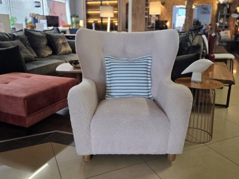 Fotel Uszak SCANDI TEDDY - Cream White / Off-White