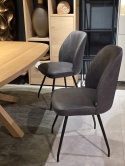[K] Krzesło jadalniane LEO - Mikrofibra Pala / Antracyt