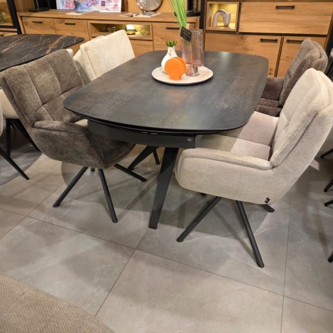 (K - od ręki) Stół Lazio Henders& Stół rozkładany z blatem caramicznym 140 x 100 cm (+ 2 x 35 cm)