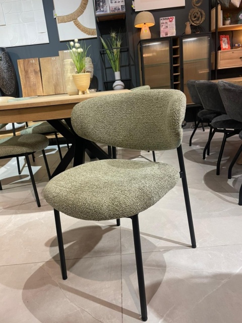 Krzesło JONA Olijfgroen - COCO maison - Naturalny Styl i Wygoda| Oliwka