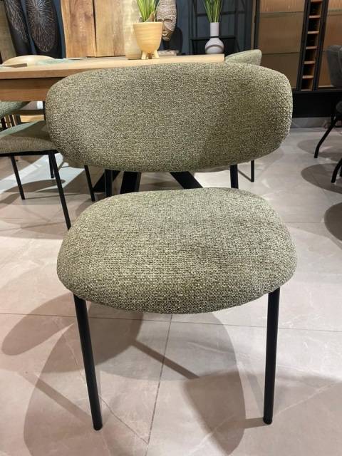 Krzesło JONA Olijfgroen - COCO maison - Naturalny Styl i Wygoda| Oliwka