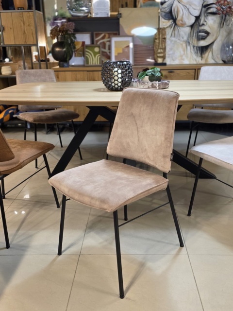 Krzesło Jadalniane FAAS / FAUSTO – Aksamit Karese Camel