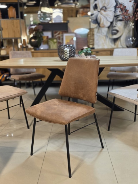 Krzesło Jadalniane FAAS / FAUSTO – Mikroskóra Taurus Koniak