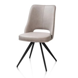 Krzesło obrotowe IAN Jasnoszare - Henders & Hazel - Mikrofibra Pala