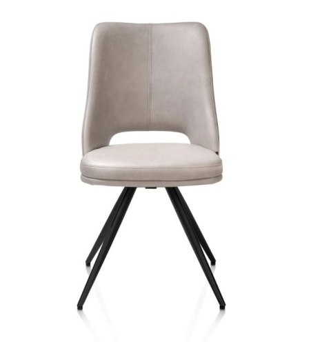 Krzesło obrotowe IAN Jasnoszare - Henders & Hazel - Mikrofibra Pala