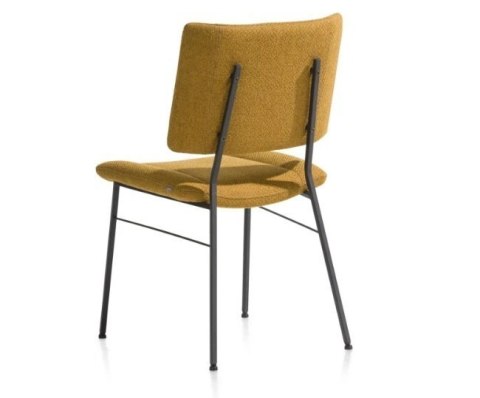 Krzesło Xooon Tatum żółta - Musztardowa plecionka