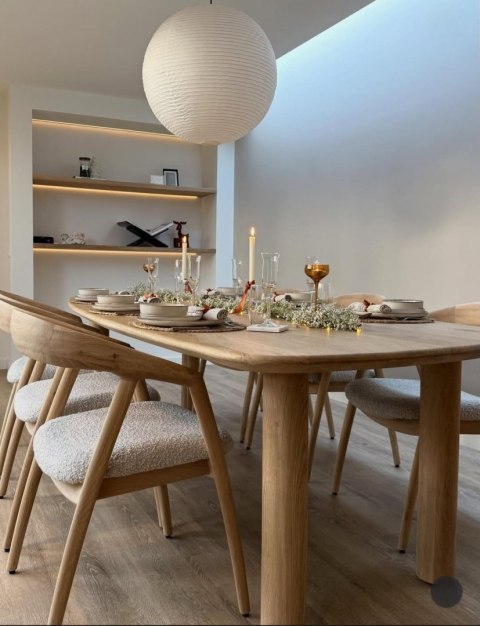 [K, od ręki] Stół Jadalniany AZULO 210 cm - Massief Eiken / Natural Sand