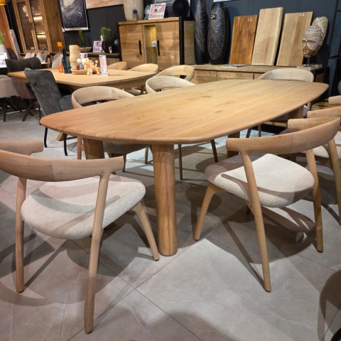 [K, od ręki] Stół Jadalniany AZULO 210 cm - Massief Eiken / Natural Sand
