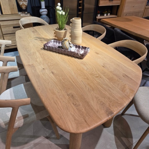 [K, od ręki] Stół Jadalniany AZULO 210 cm - Massief Eiken / Natural Sand