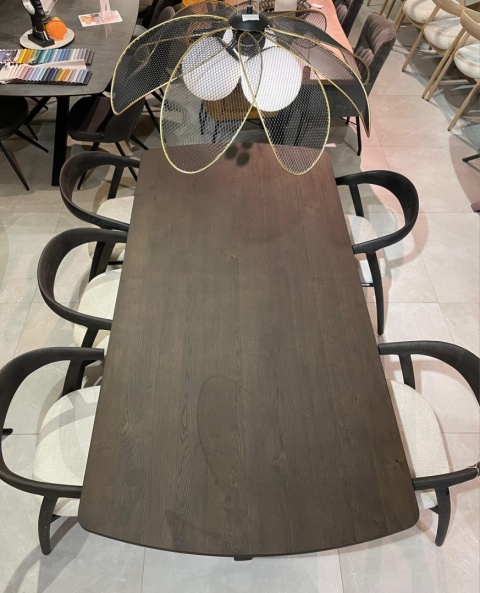 [K] Stół rozkładany Henders & Hazel Nyon 200-280x100 cm, fornir dębowy, kolor Bazalt