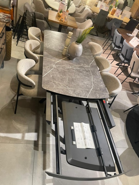 (K) Stół rozkładany z kolekcji Novello (HPL), marmur JASNY 200-278 cm Xooon