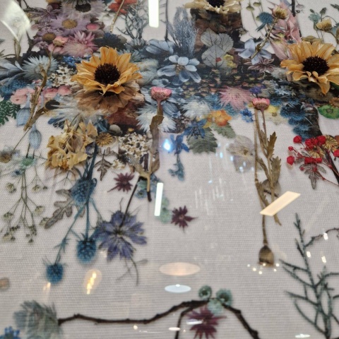 Obraz 3D Fairy Garden 50x104 cm - Suszone Kwiaty w Drewnianej Ramie | Coco Maison