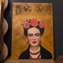Obraz Ręcznie Malowany "Frida - Złota Pasja" - Akryl na Sklejce [55x75 cm]