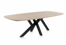 [R, od ręki] Stół Owalny SHIMLA 270 cm - Lity Dąb / Metalowa Noga Design