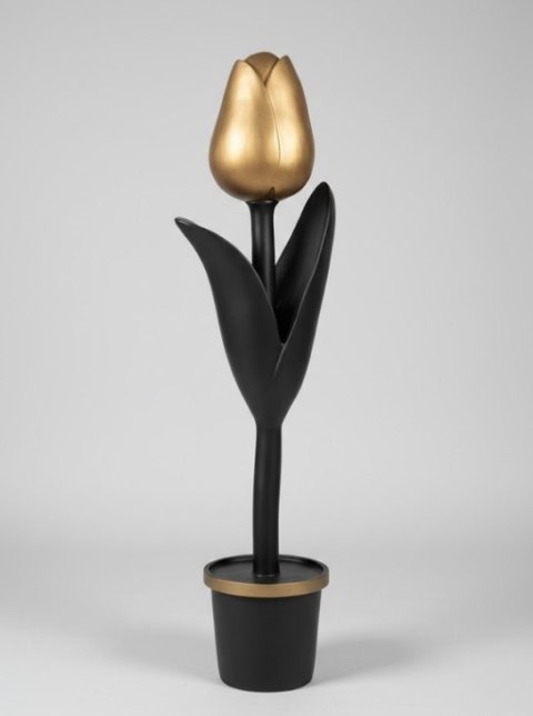 Rzeźba Podłogowa TULP DECO - Gold & Black (151 cm)