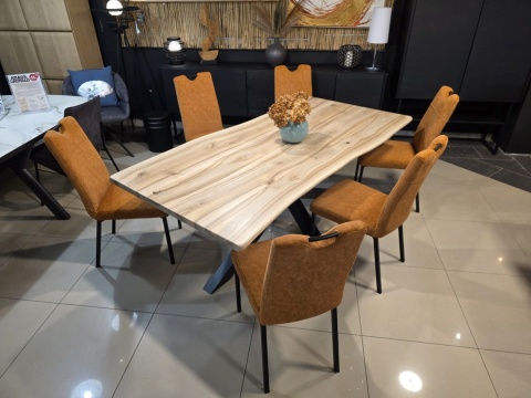 Stół Jadalniany Dakota 200x98 cm - Lity Orzech, Noga Pająk