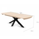 [M/R, od ręki] Stół Rozkładany NYON 170-230 cm - Natural Sand / Metalowy Pająk