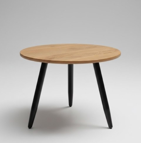 Stolik Kawowy TRAPANI - Drewno Mango Smoked - Ø 55 cm