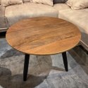 Stolik Kawowy TRAPANI - Drewno Mango Smoked - Ø 55 cm