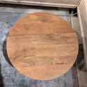 Stolik Kawowy TRAPANI - Drewno Mango Smoked - Ø 55 cm
