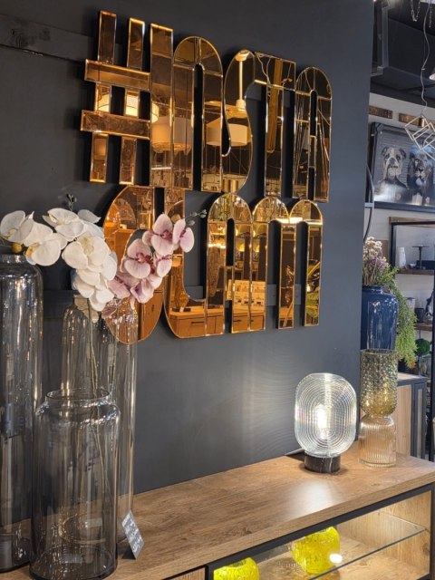 Wazon Szklany IMANI 38 cm - Miodowy/Oliwkowy | COCO maison