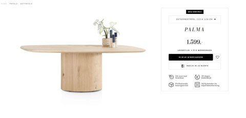 [M, od ręki] Stół Palma Xooon 210 x 120 cm