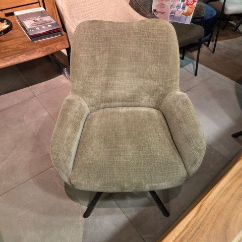 [od ręki] Fotel Obrotowy RILEY - Kieszeniowy Rdzeń Sprężynowy - Kolor Olive