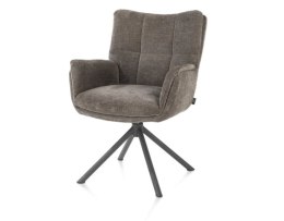 [od ręki] Fotel obrotowy JUNA z funkcją relax, tkanina Livigno chenille brązowy,