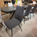 [K, od ręki] Krzesło MONACO - Tkanina Chenille TOBA (Antracyt)