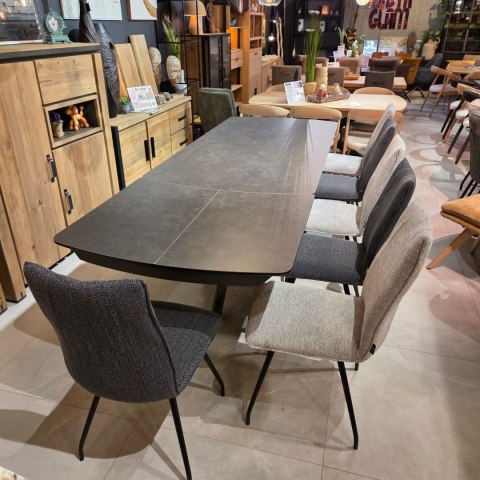 [K, od ręki] Krzesło MONACO - Tkanina Chenille TOBA (Antracyt)