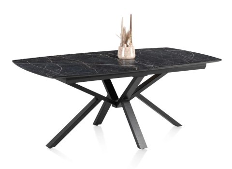 [K, od ręki defekt #2] ONYX Stół Henders& Hazel Palace ciemny marmur 190+ 60 x 110 cm pająk