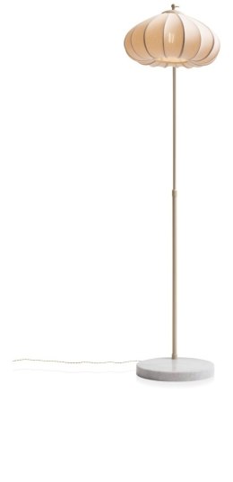 Lampa podłogowa Skip - Lniana Lampa Łukowa - COCOmaison