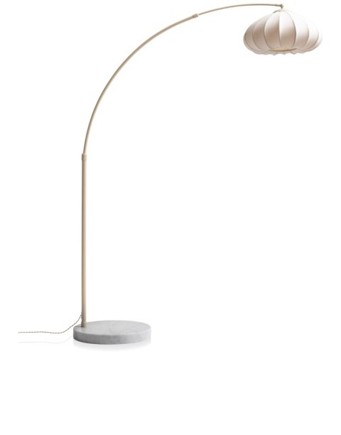 Lampa podłogowa Skip - Lniana Lampa Łukowa - COCOmaison