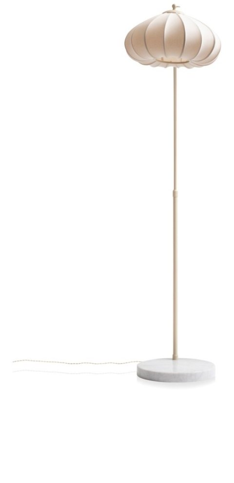 Lampa podłogowa Skip - Lniana Lampa Łukowa - COCOmaison