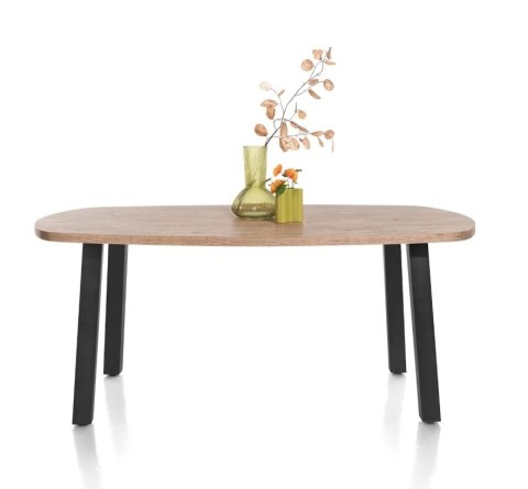 [M] Owalny Stół PAVAROTTI - 180 cm, Klasyczne 4 Nogi, Blat HPL Barnwood