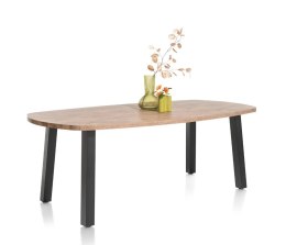 [M] Owalny Stół PAVAROTTI - 210 cm, Blat HPL Barnwood, Loft/Modern/ 4 nogi klasyczne