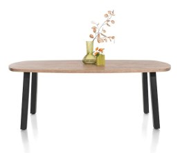 [M] Owalny Stół PAVAROTTI - 210 cm, Blat HPL Barnwood, Loft/Modern/ 4 nogi klasyczne