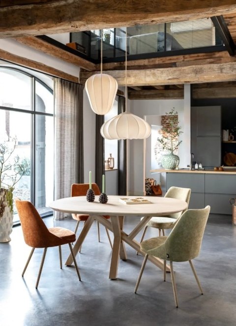 [M] Stół Owalny SHIMLA 160x130 cm - Skandynawski Design & Lite Drewno