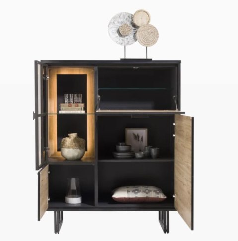 (M, defekt) Wysoka komoda H&H Avalon/ Avalox natural VINTAGE OAK