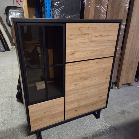 (M, defekt) Wysoka komoda H&H Avalon/ Avalox natural VINTAGE OAK