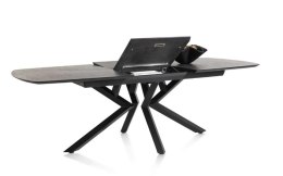 (M, defekt) Stół Xooon Masura 180 + 60 x 110 cm Antracyt szary