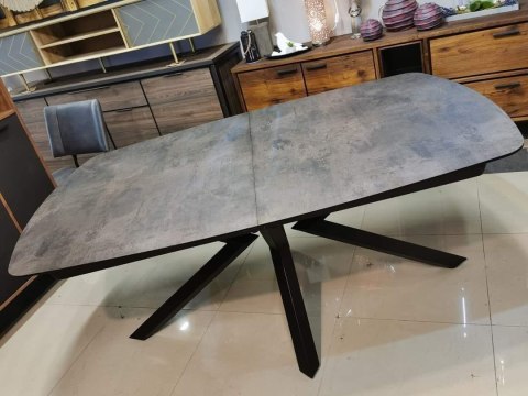 (M, defekt) Stół Xooon Masura 180 + 60 x 110 cm Antracyt szary