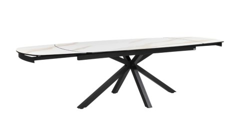 [M, od ręki] Stół rozkładany Xooon Montello 200 + 2 x 50 cm x 100 cm white ceramika na szkle hartowanym