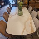 [M, od ręki] Stół rozkładany Xooon Montello 200 + 2 x 50 cm x 100 cm white ceramika na szkle hartowanym