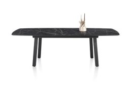 [M, od ręki defekt #1] ONYX Stół Henders& Hazel Palace ciemny marmur 190+ 60 x 110 cm klasyczne 4 nogi