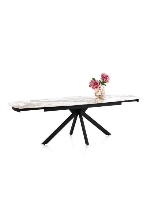 [Na zamówienie] Stół Rozkładany AXELLE 180-260 cm - Ceramika Pandora White