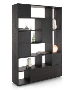 Regał/ parawan LUGANA - Onyx, Fornir Dębowy, 216 cm | Xooon